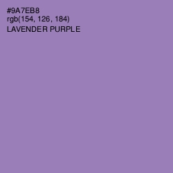 #9A7EB8 - Lavender Purple Color Image